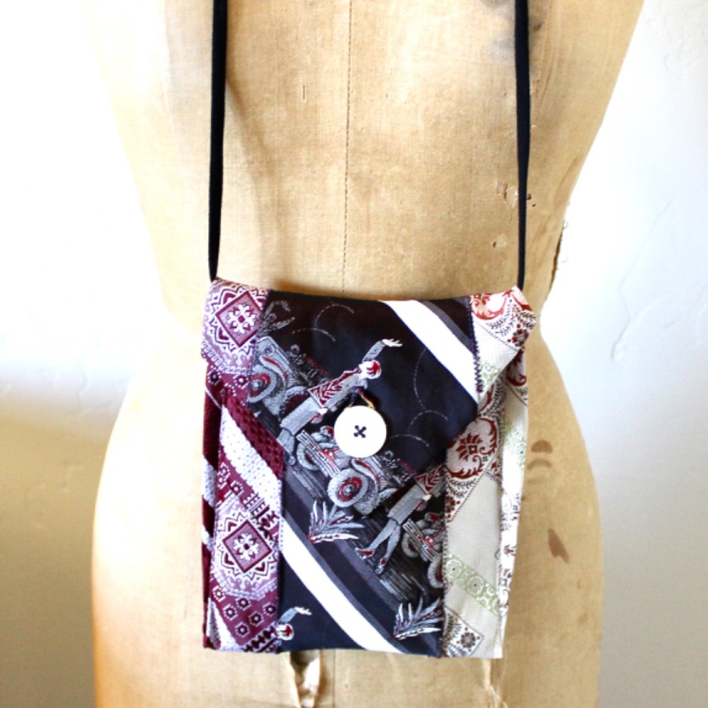 Handbag Made of Vintage Neckties
